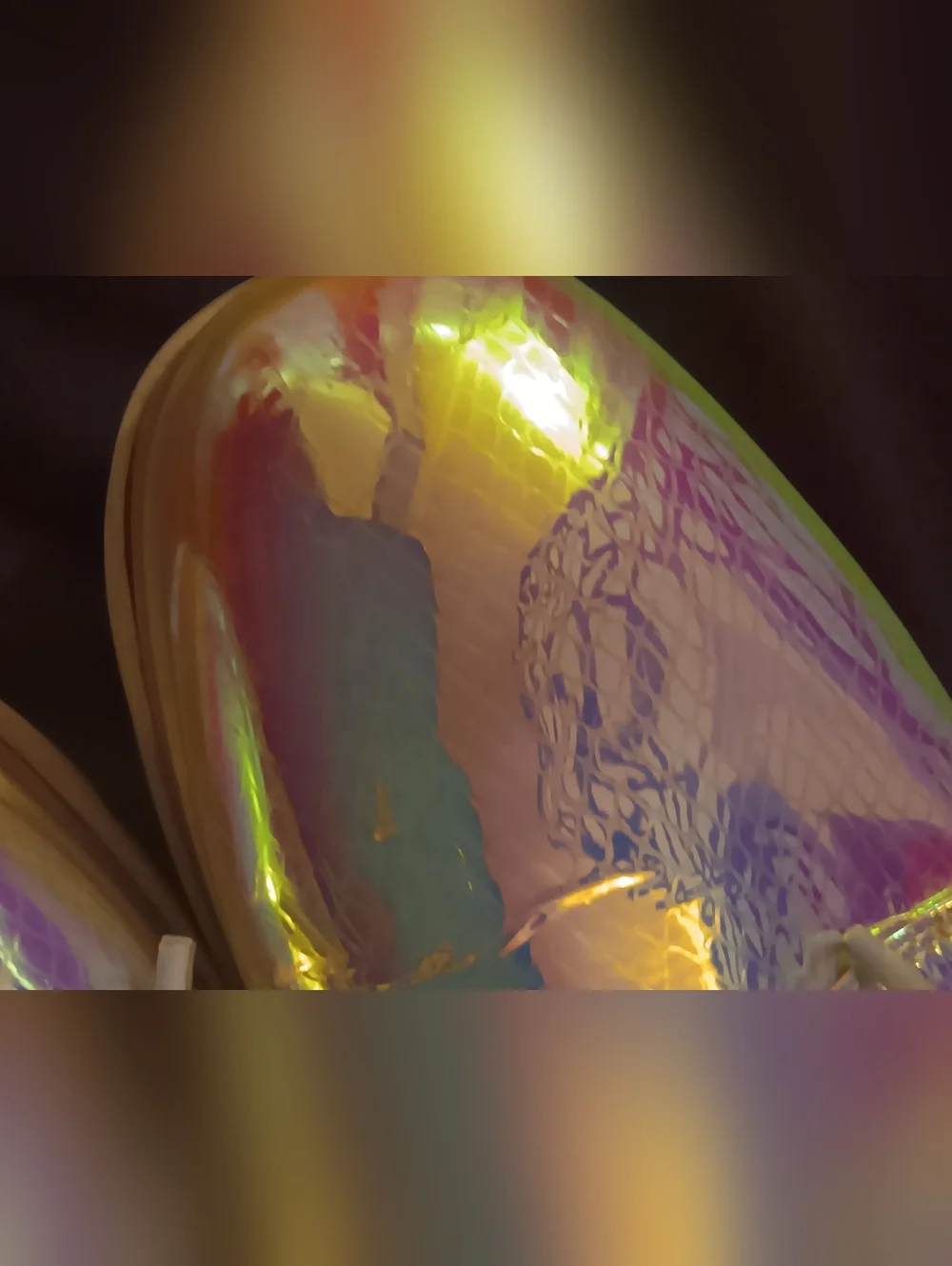 ALDO - Iridescent Snakeskin Lace-Up Cutout Platform Shoe - Women's 8 (US) - Picture 7 of 8